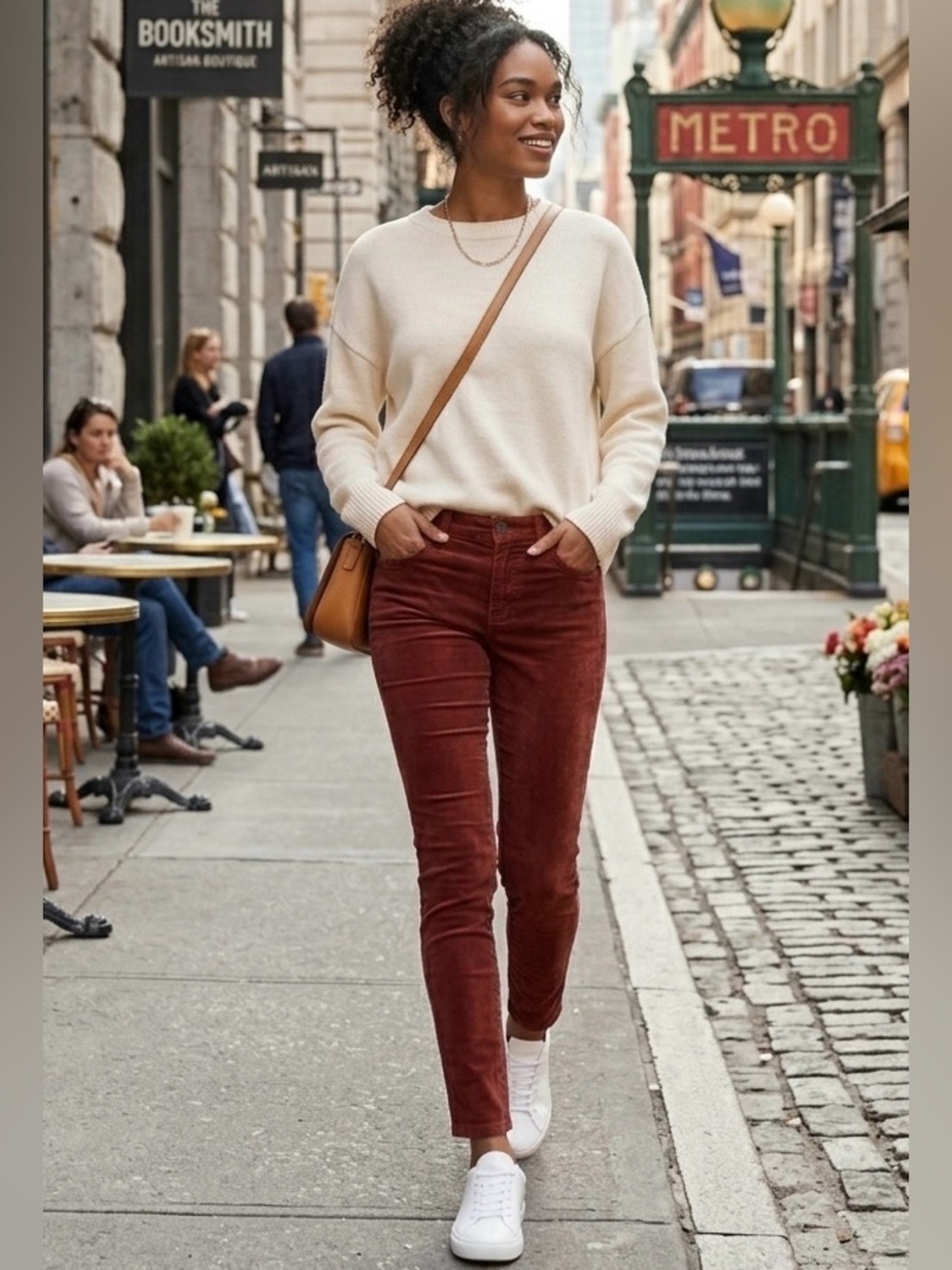 NWT Ag Adriano Goldschmied The Legging Ankle in soft Rust Corduroy